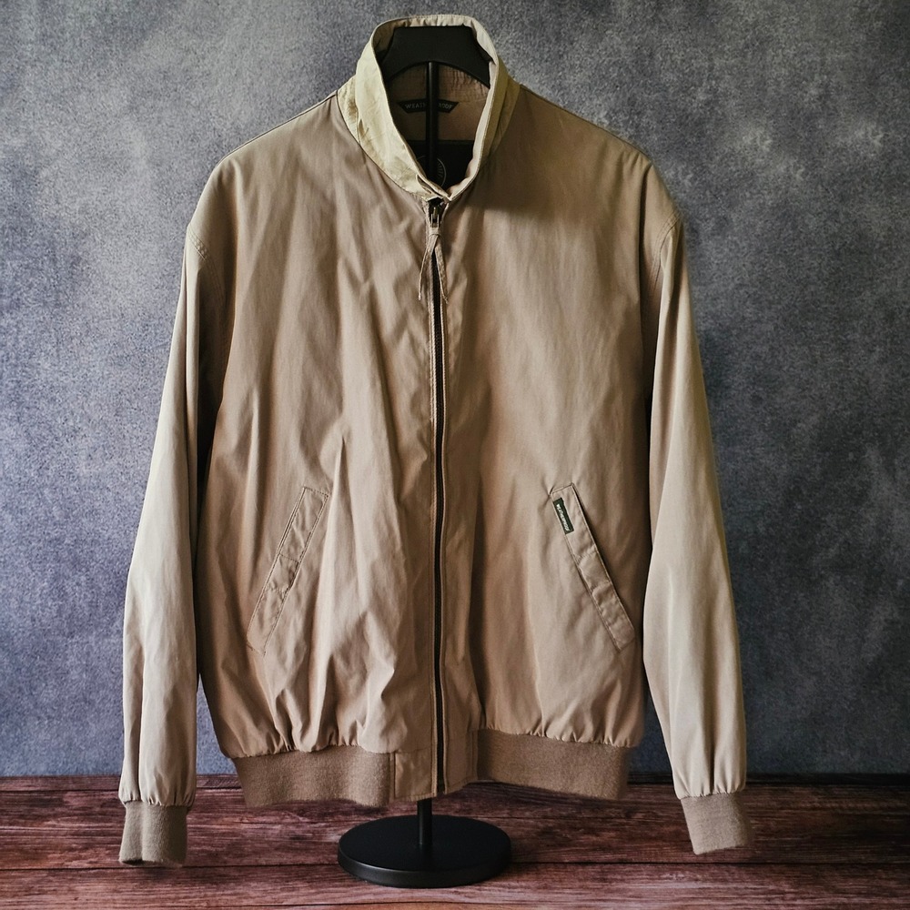 Vintage Weatherproof Garment Co. Harrington bomber windbreaker jacket Mens Large